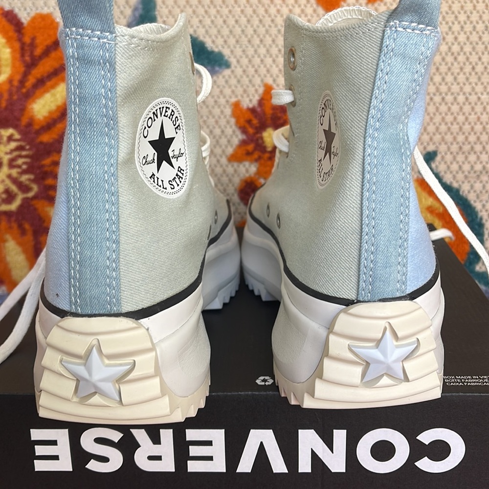 Converse 171894C
RUN STAR HIKE HI
BLUE/VINTAGE WHITE/BLACK
Women’s platforms - Picture 14 of 16